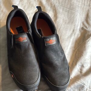 Merrell Black Slip-On Loafers with Minimalist Design